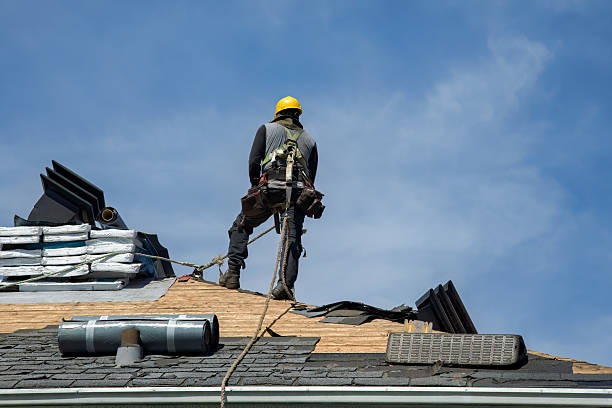 Professional Roofing technician working in Fall Creek, OR